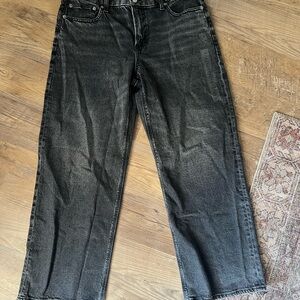 American Eagle Curvy Stovepipe Black Jeans